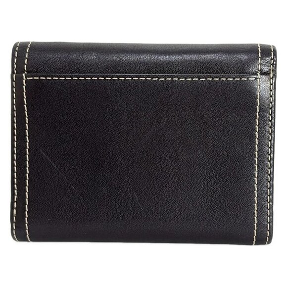 Auth COACH Ergo - Black Leather Trifold Wallet - Picture 2 of 6